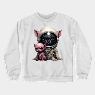 astro alien pet Crewneck Sweatshirt